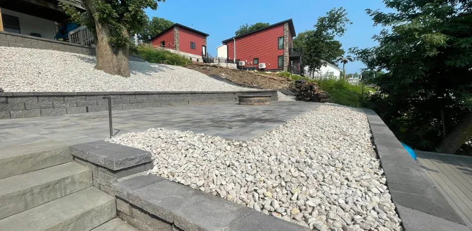 Create Level Seating Areas with Custom Hardscaping Services in Des Moines, IA